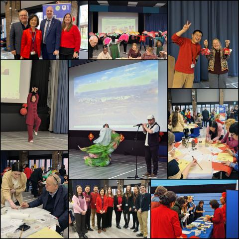 An assortment of images from the celebration