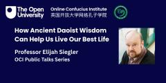 An image with the title of the talk and photo of the speaker